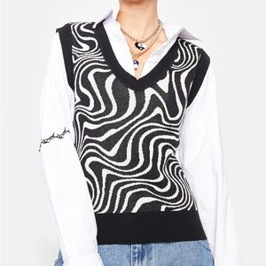 Swirl Knit Tank Vest Sweater DOLLS KILL